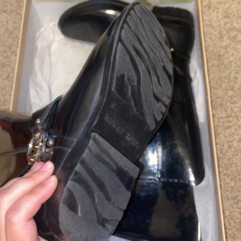 Michael kors tall riding rain boot black size 8 - Picture 4 of 13
